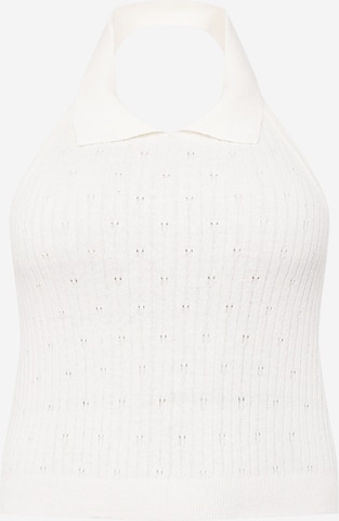 Cotton On Curve Knitted Top in White: front