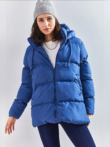 Bianco Lucci Winterjas in Blauw: voorkant