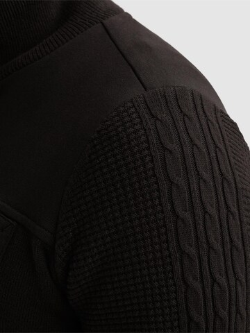 PME Legend Pullover 'Pullover with half zipper'‌‌‌‌ in Schwarz