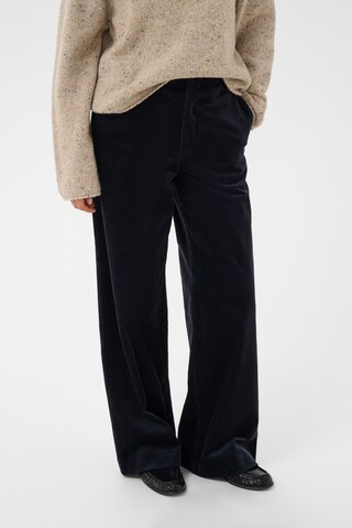 Part Two - Pierna ancha Pantalón en azul: frente