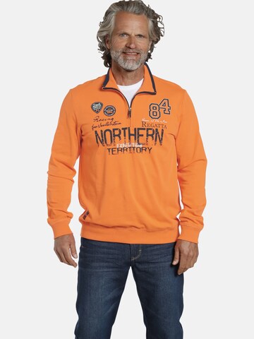 Sweat-shirt 'Stig' Jan Vanderstorm en orange : devant