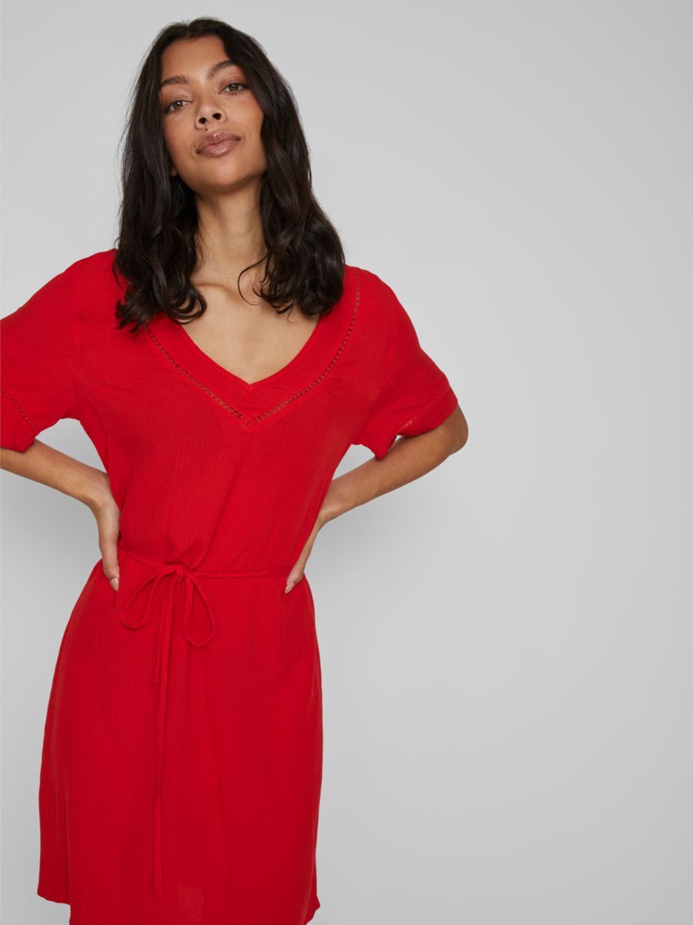 Vila jurk rood sale