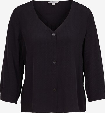 comma casual identity Blouse in Zwart: voorkant