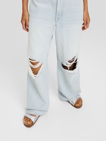 Bershka Wide leg Jeans i blå