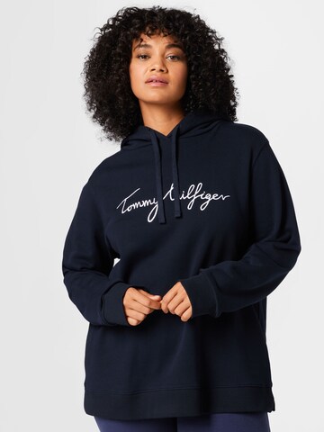 Sweat-shirt Tommy Hilfiger Curve en bleu : devant