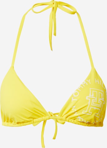 Tommy Hilfiger Underwear حمالة صدر مثلثة قطعة علوية من البيكيني بلون أصفر: الأمام