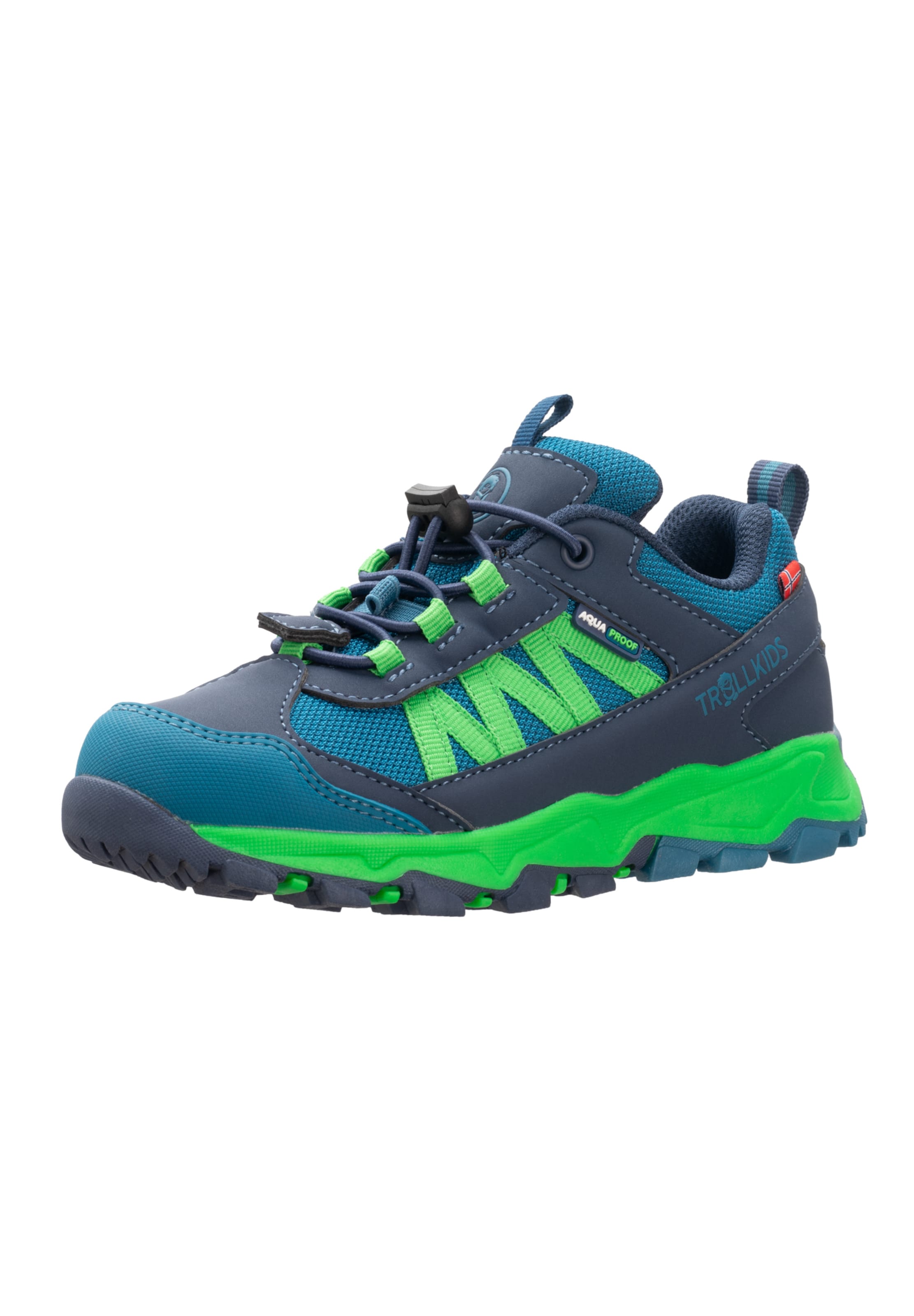 Scarpa bassa 'Tronfjell' di TROLLKIDS in verde: frontale