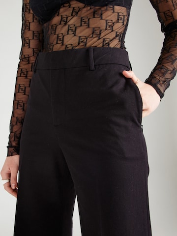 FRAME Wide leg Trousers with creases in Black