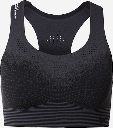 NIKE Bustier Sport bh 'SWSH' in Zwart: voorkant