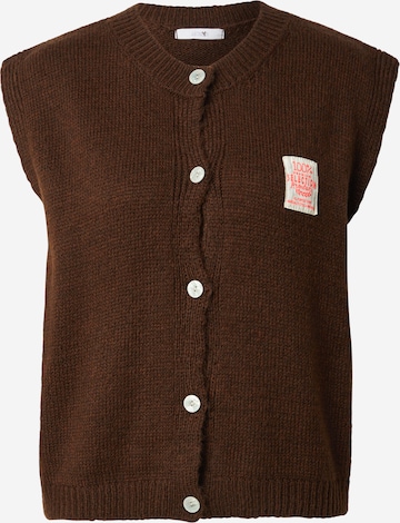Hailys Pletená vesta 'Li44sa' - Hnedá: predná strana
