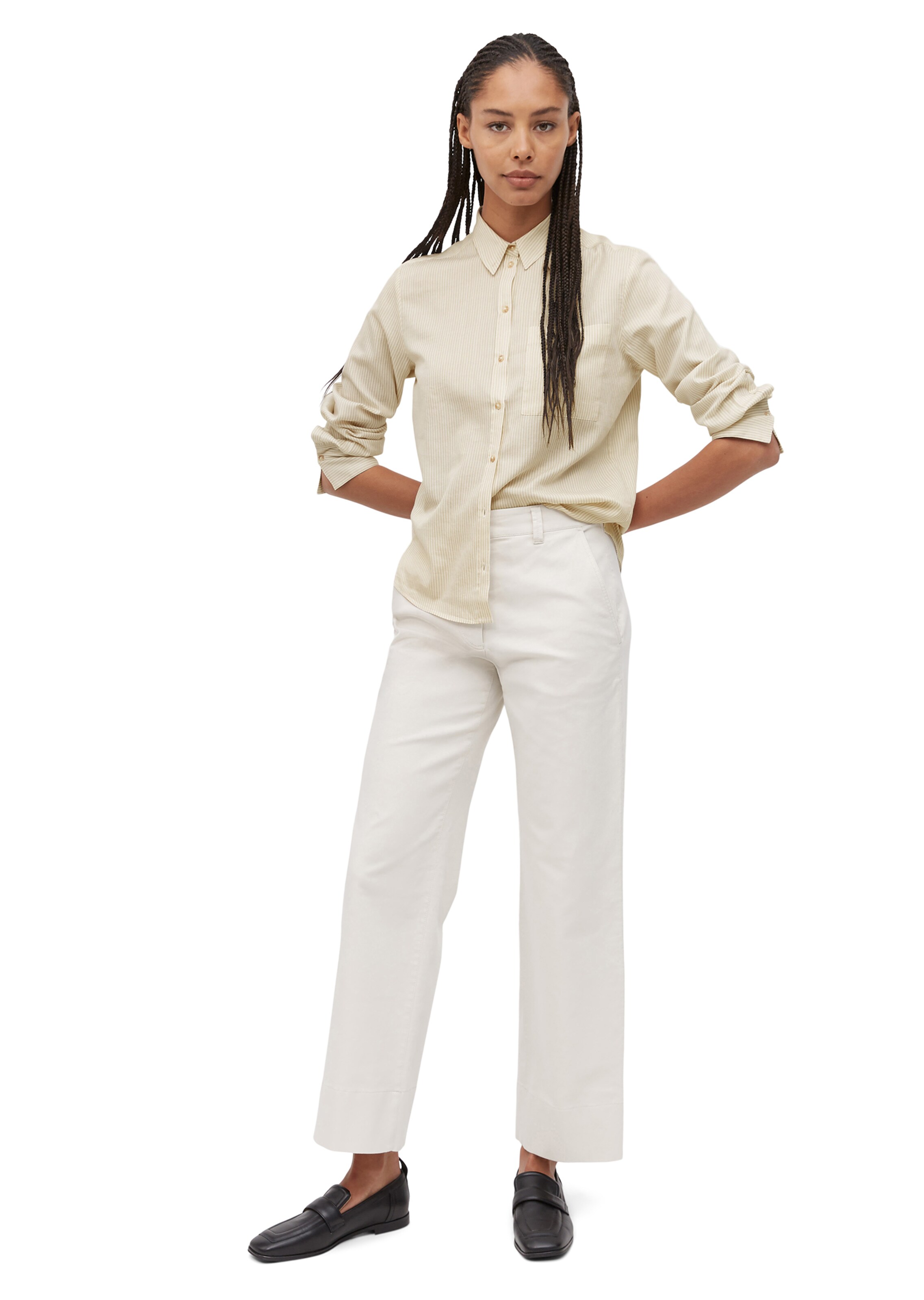 Frauen Große Größen Marc O'Polo Bluse in Hellbeige - BD22676 Frauen Große Größen Marc O'Polo Bluse in Hellbeige - BD22676