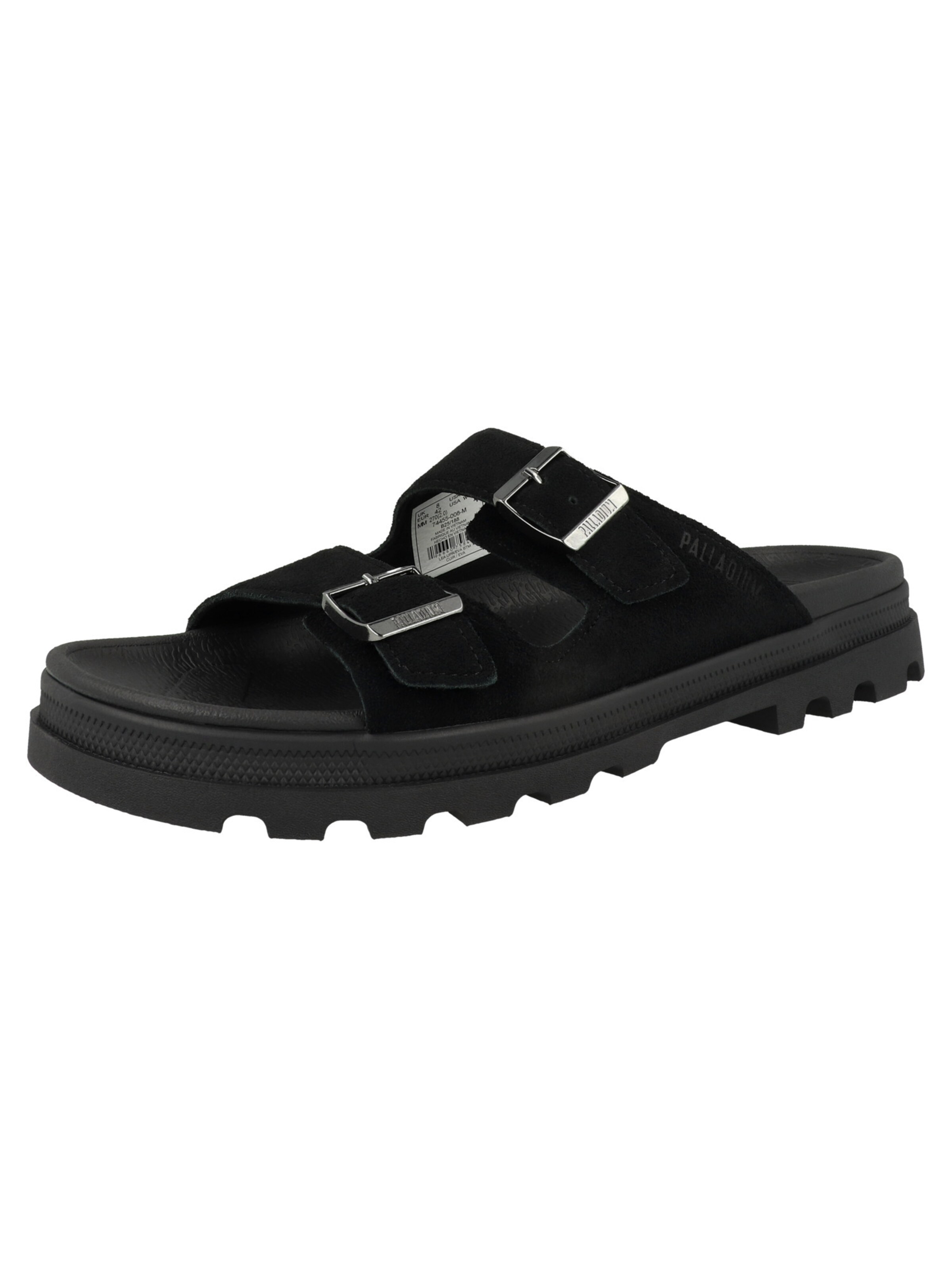 Palladium Mules 'Dunelite Riviera' in Black: front