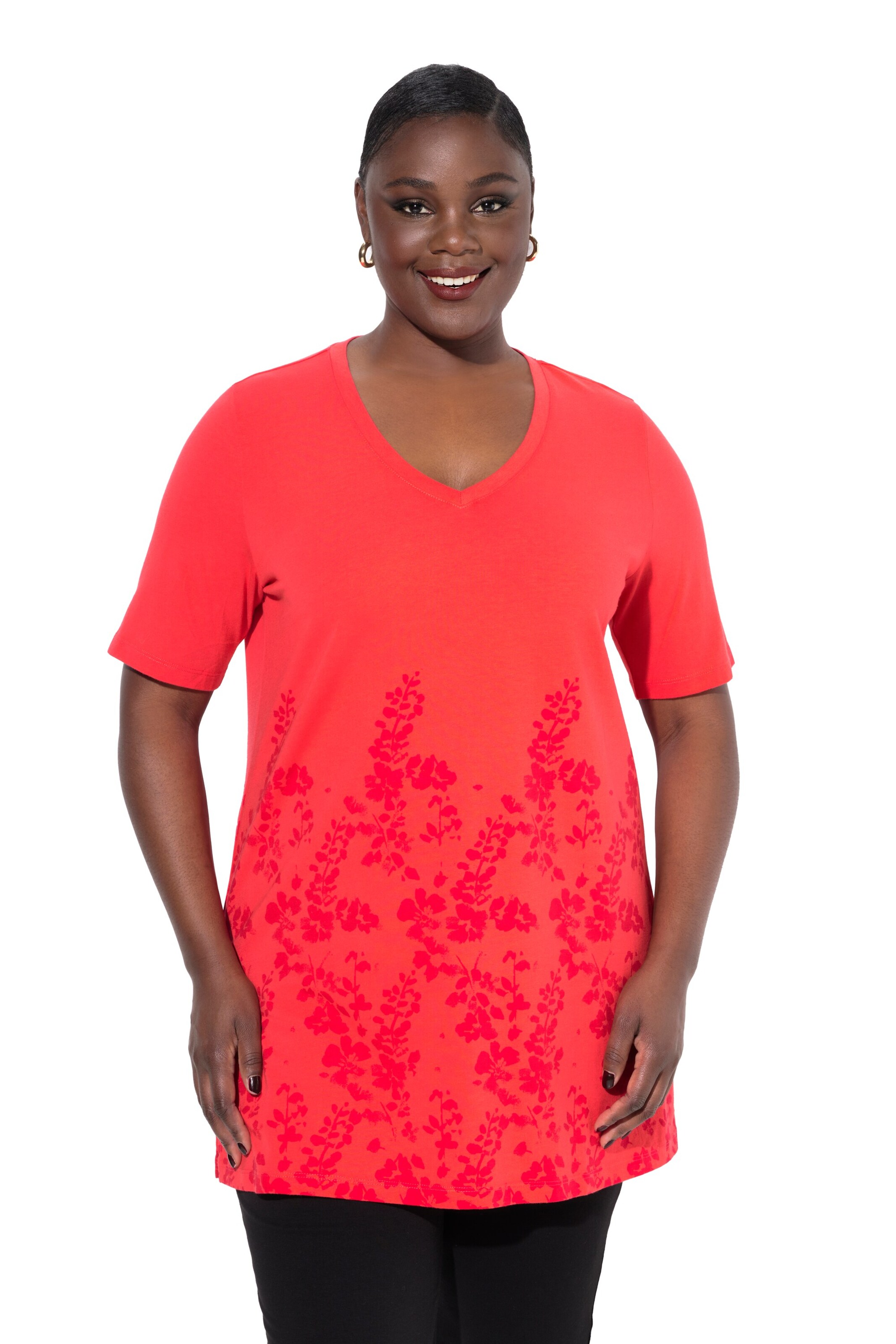 Ulla Popken Shirt in Rood: voorkant