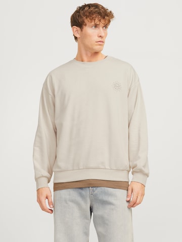 JACK & JONES Sweatshirt 'JJJACKIE MYSTIC' in Beige: front