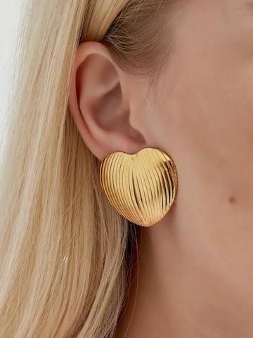 Cala Rose Oorbellen 'GLOW HEART' in Goud