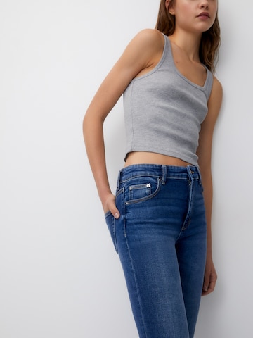 Pull&Bear Skinny Kavbojke | modra barva