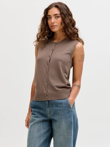 JJXX Knitted Vest 'JXOphelia' in Brown: front