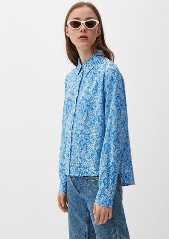 QS Blouse in Blauw: voorkant