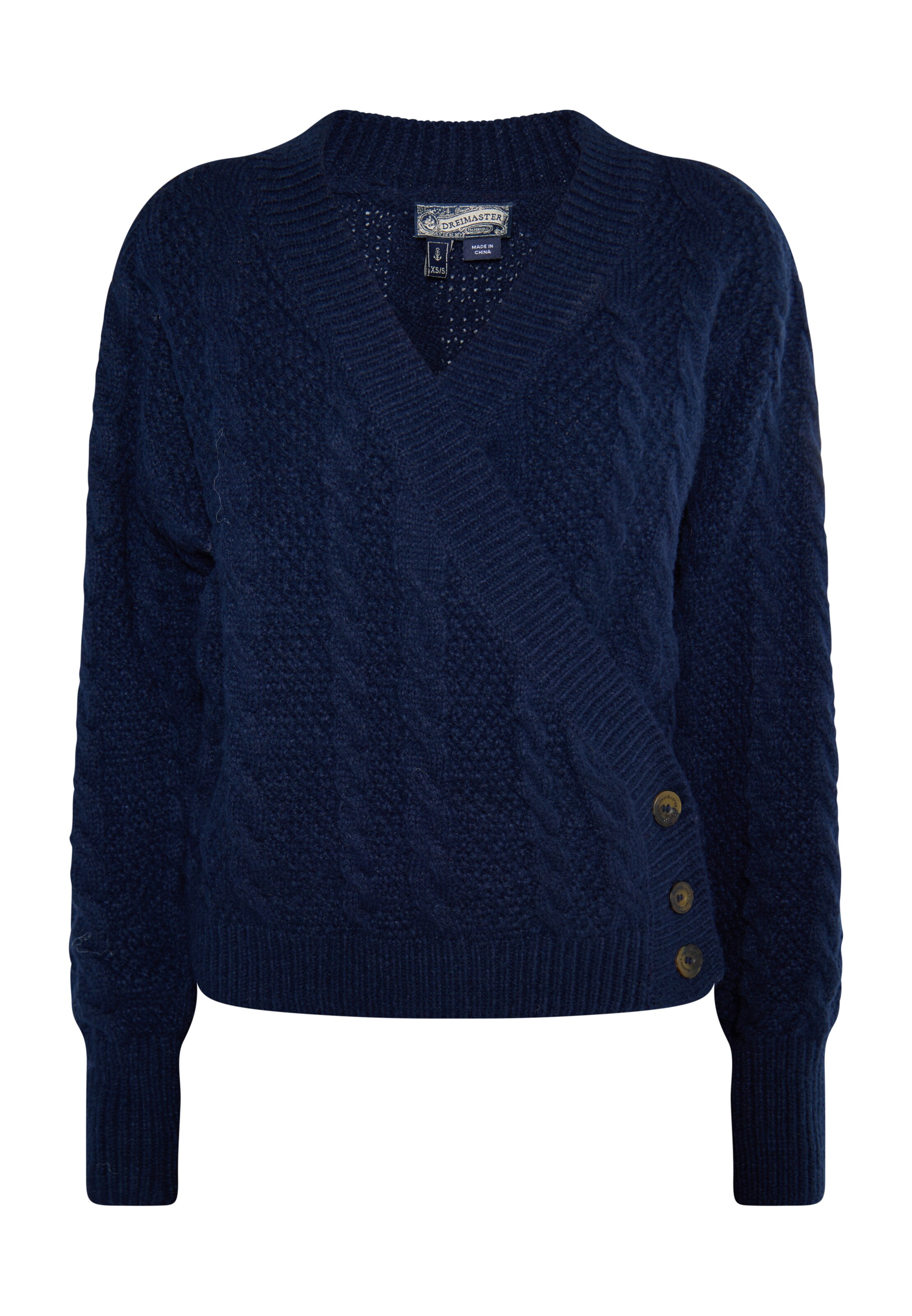 DreiMaster Vintage Pulover 'Imane' | modra barva: sprednja stran