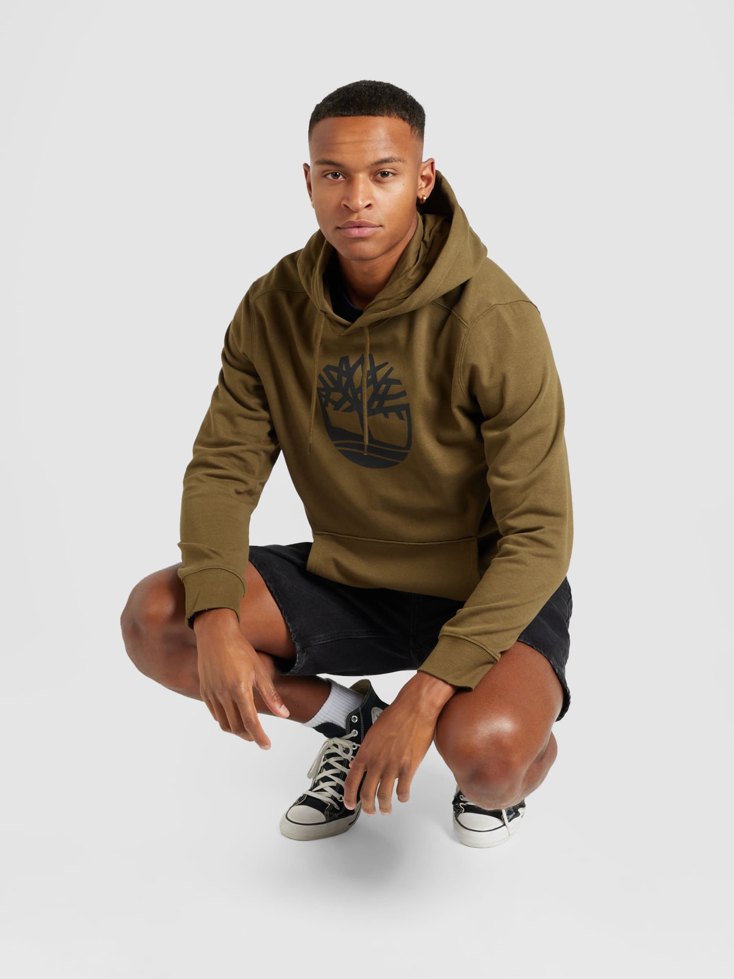 Olive green timberland hoodie sale