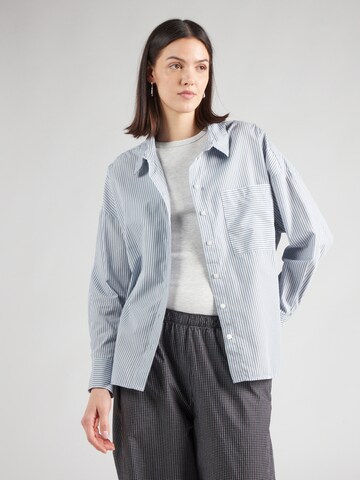 PIECES Bluse 'PCFeline' in Blau: Vorderseite