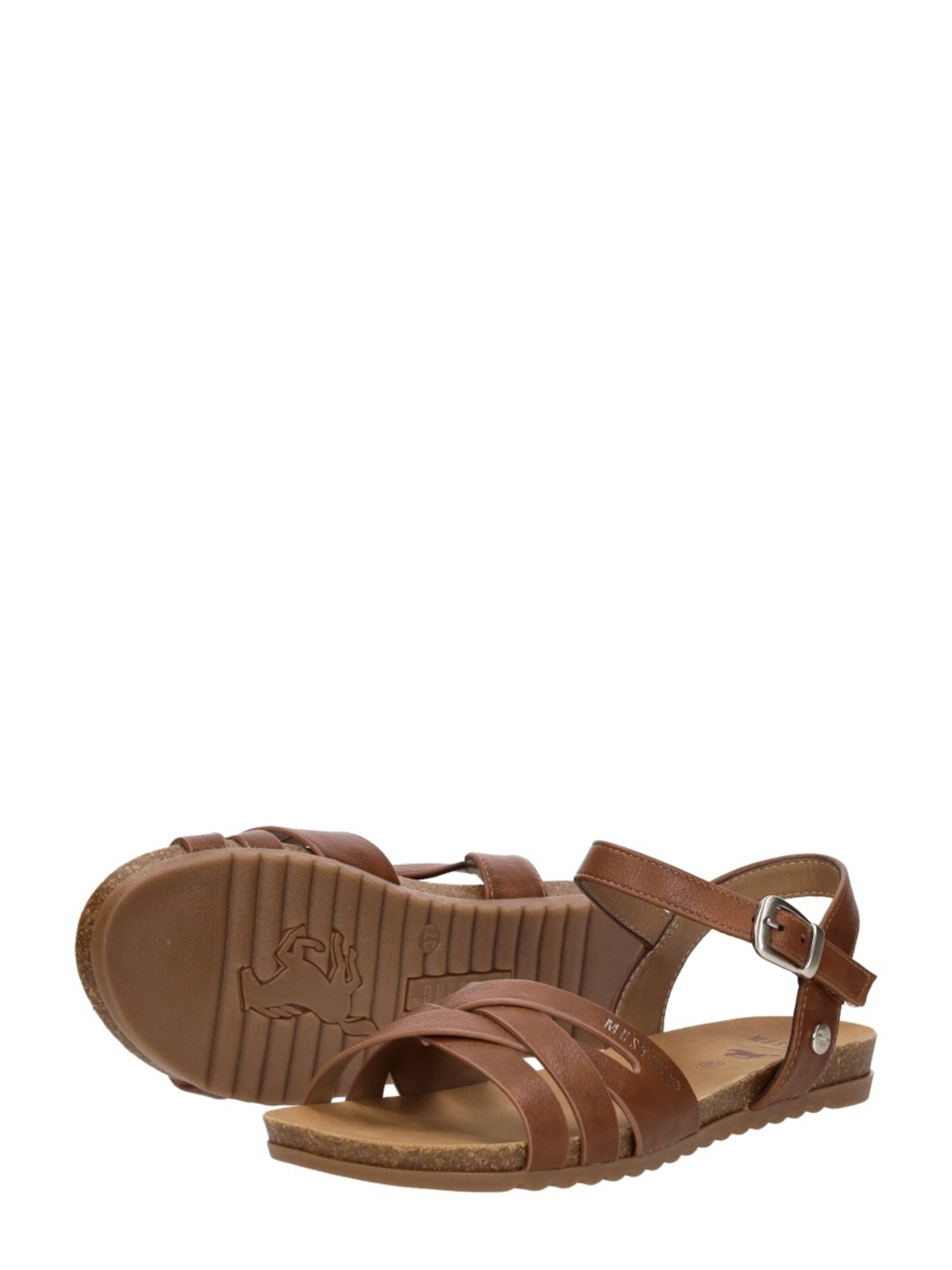MUSTANG Sandal 'Sandalen Plat' in Brown