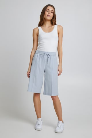 b.young Wide leg Pleat-Front Pants 'DANTA' in Blue