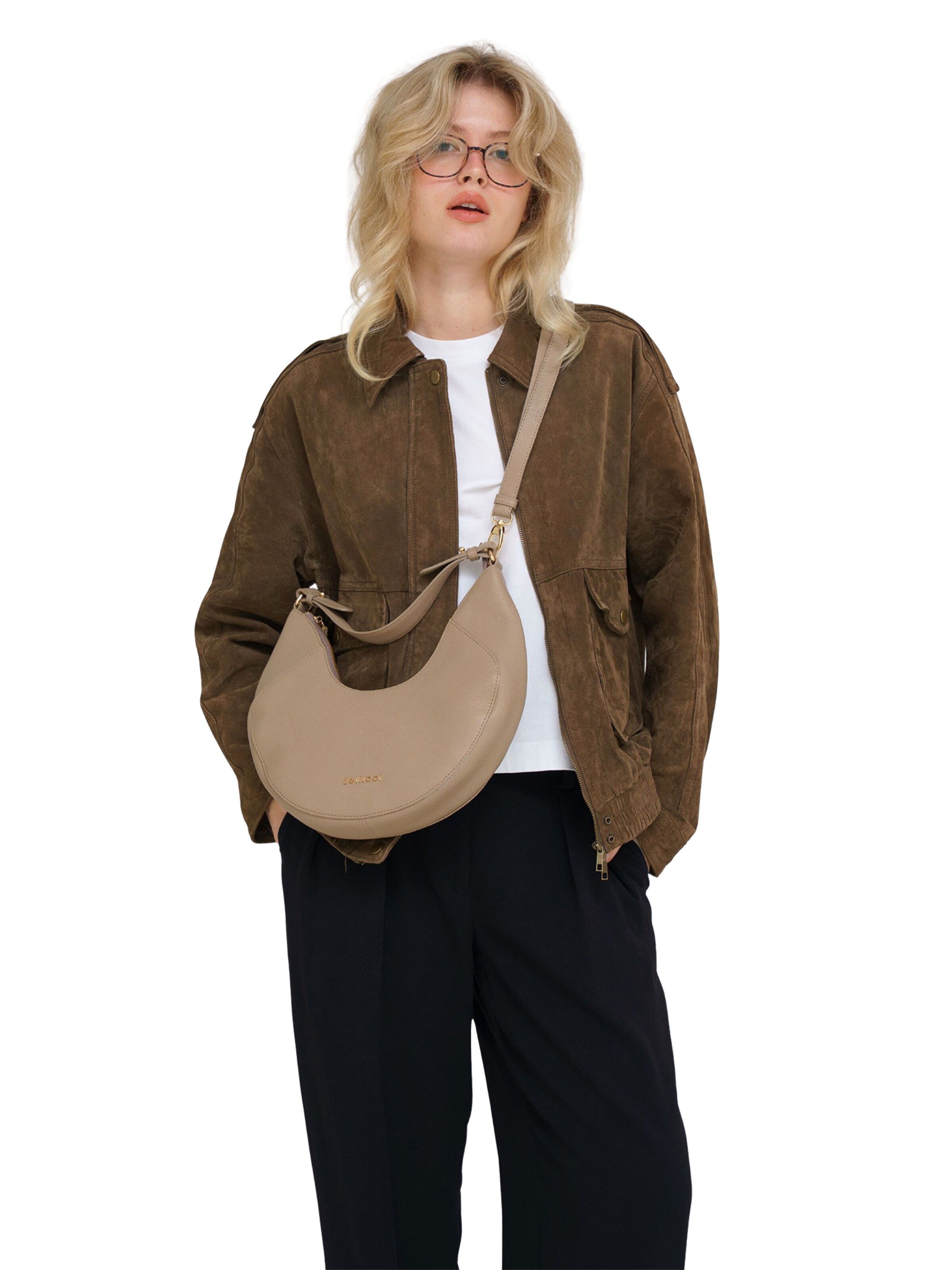 Bellicci Shoulder Bag 'Cardonna' in Beige: front
