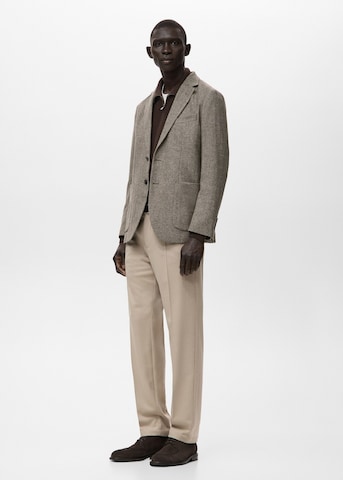 MANGO MAN Slim fit Suit Jacket 'Molina' in Brown