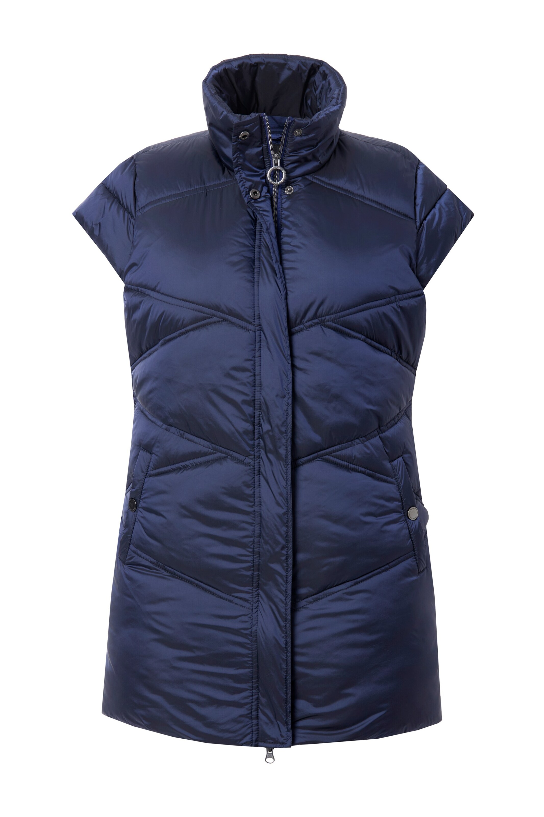 Ulla Popken Bodywarmer in Blauw: voorkant
