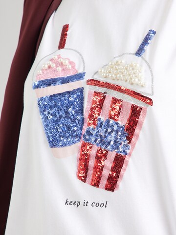 ONLY Póló 'ONLBURST POPCORN' - fehér