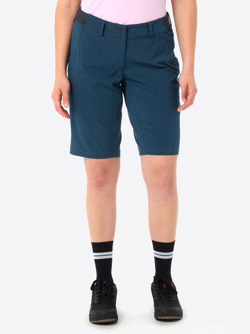 VAUDE Regular Outdoor Pants 'Loamer' in Blue: front