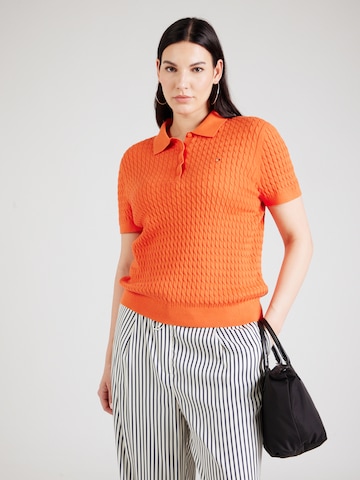 Pullover di Tommy Hilfiger Curve in arancione: frontale