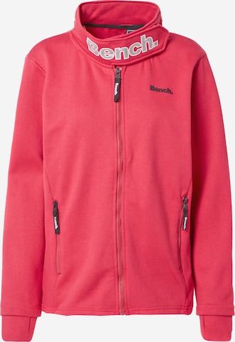 BENCH Zip-Up Hoodie 'HAYLO' in Red: front