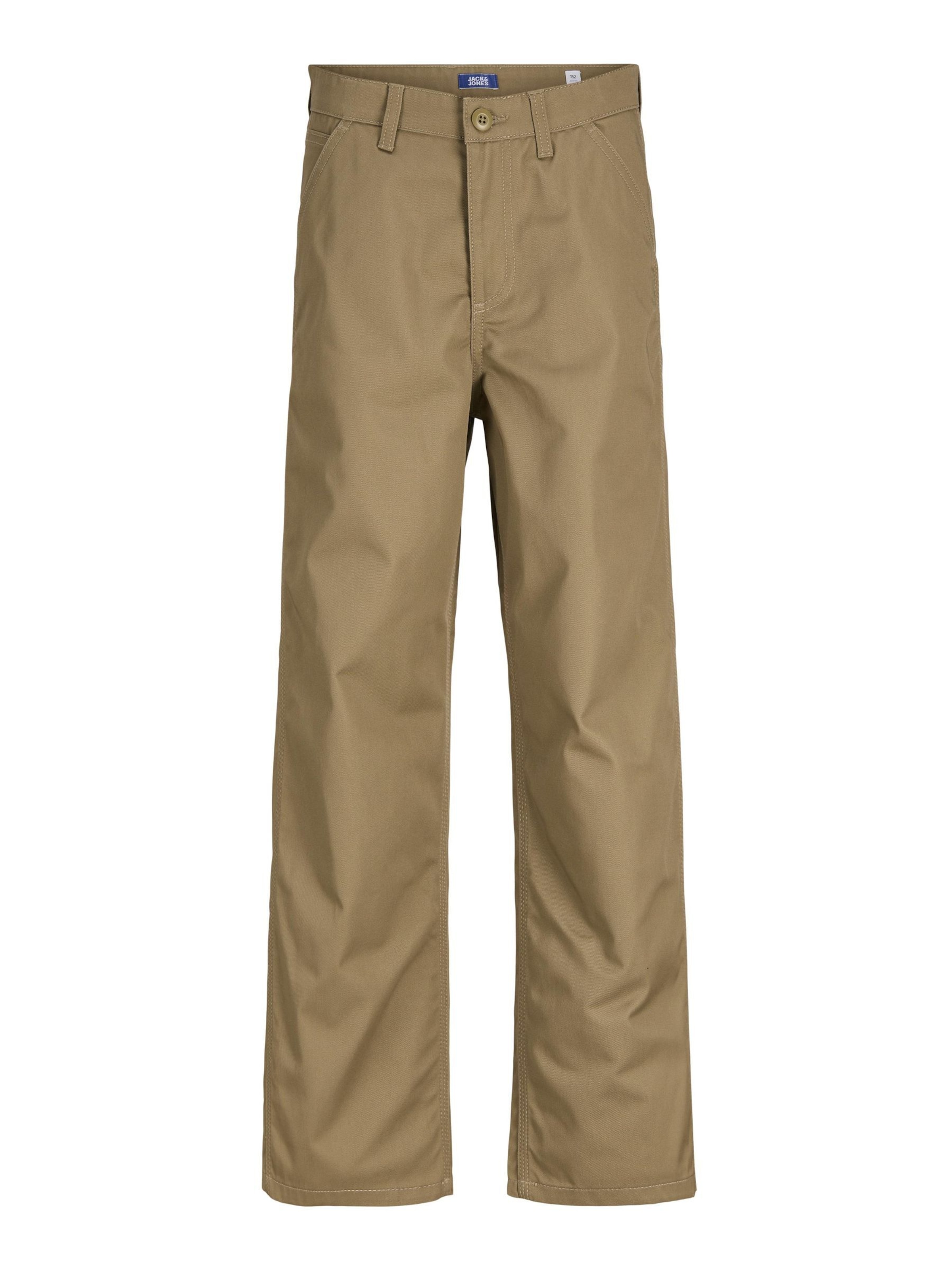 Jack & Jones Junior Loose fit Trousers 'JPSTALEX CLEAN JJWORKER' in Brown: front