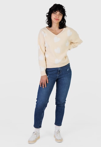 Pull-over 'Lovely Wollma' Kleinigkeit en marron