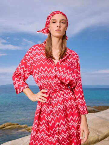 Pink Label Καλοκαιρινό φόρεμα 'BEACHWEAR RASBERRY RAINBOW' σε ροζ