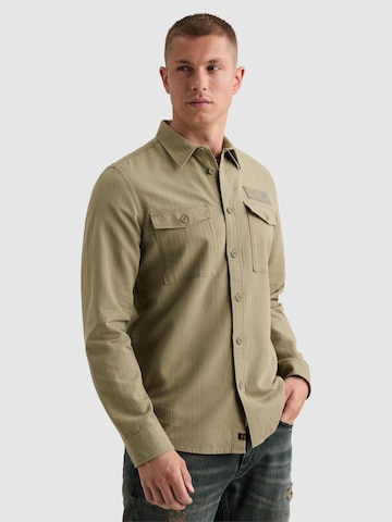 PME Legend Regular fit Overhemd 'Shirt in 100% cotton with chest pockets and badge' in Groen