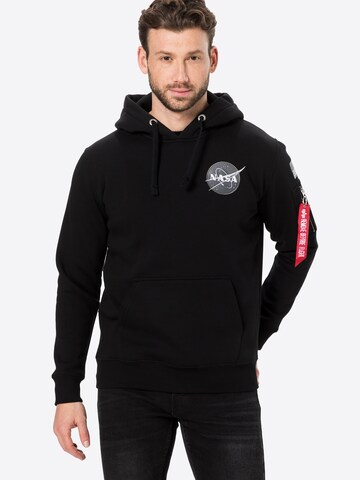 ALPHA INDUSTRIES Sweatshirt 'Space Shuttle' i sort: forside