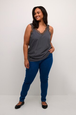 KAFFE CURVE Blouse 'KC Jakobine' in Grey