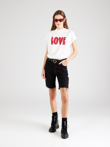 Thinking MU Shirt 'LOVE VOLTA' in Wit