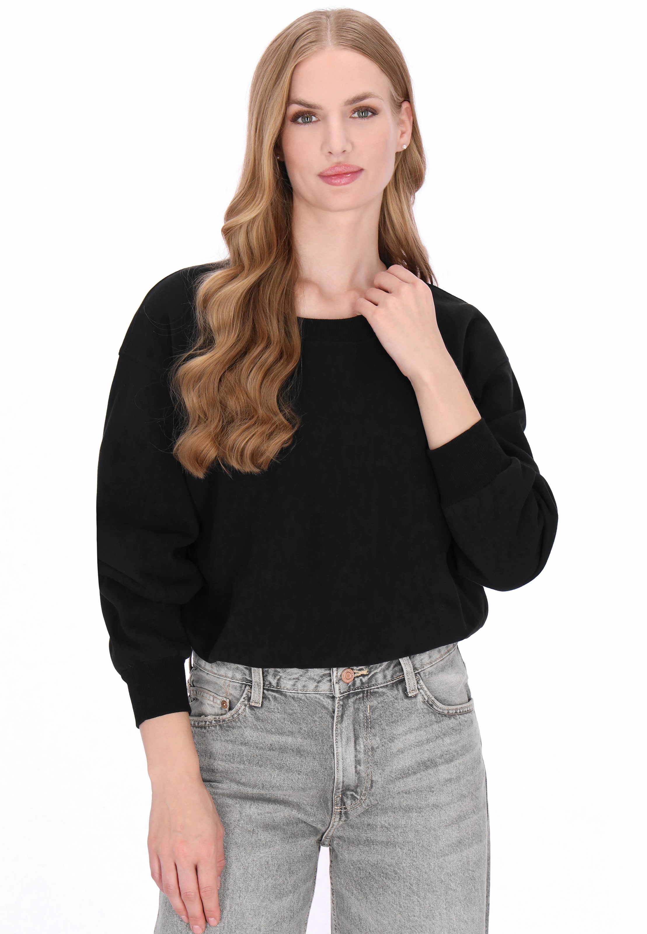 Sweat-shirt DreiMaster Vintage en noir : devant