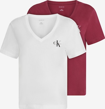 Calvin Klein Jeans Tričko – červená: přední strana