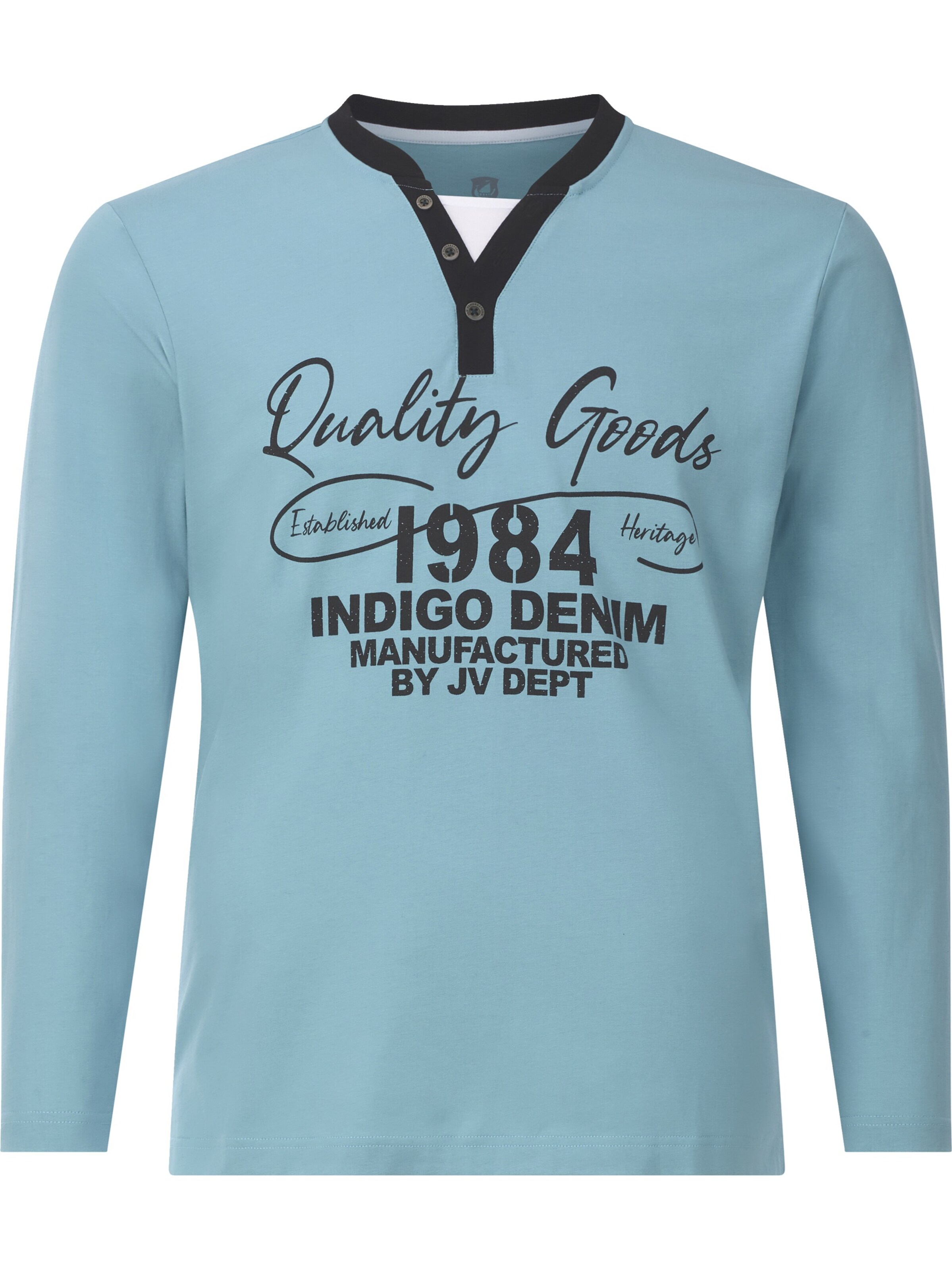 Jan Vanderstorm Long Pajamas 'Rolfheim' in Blue