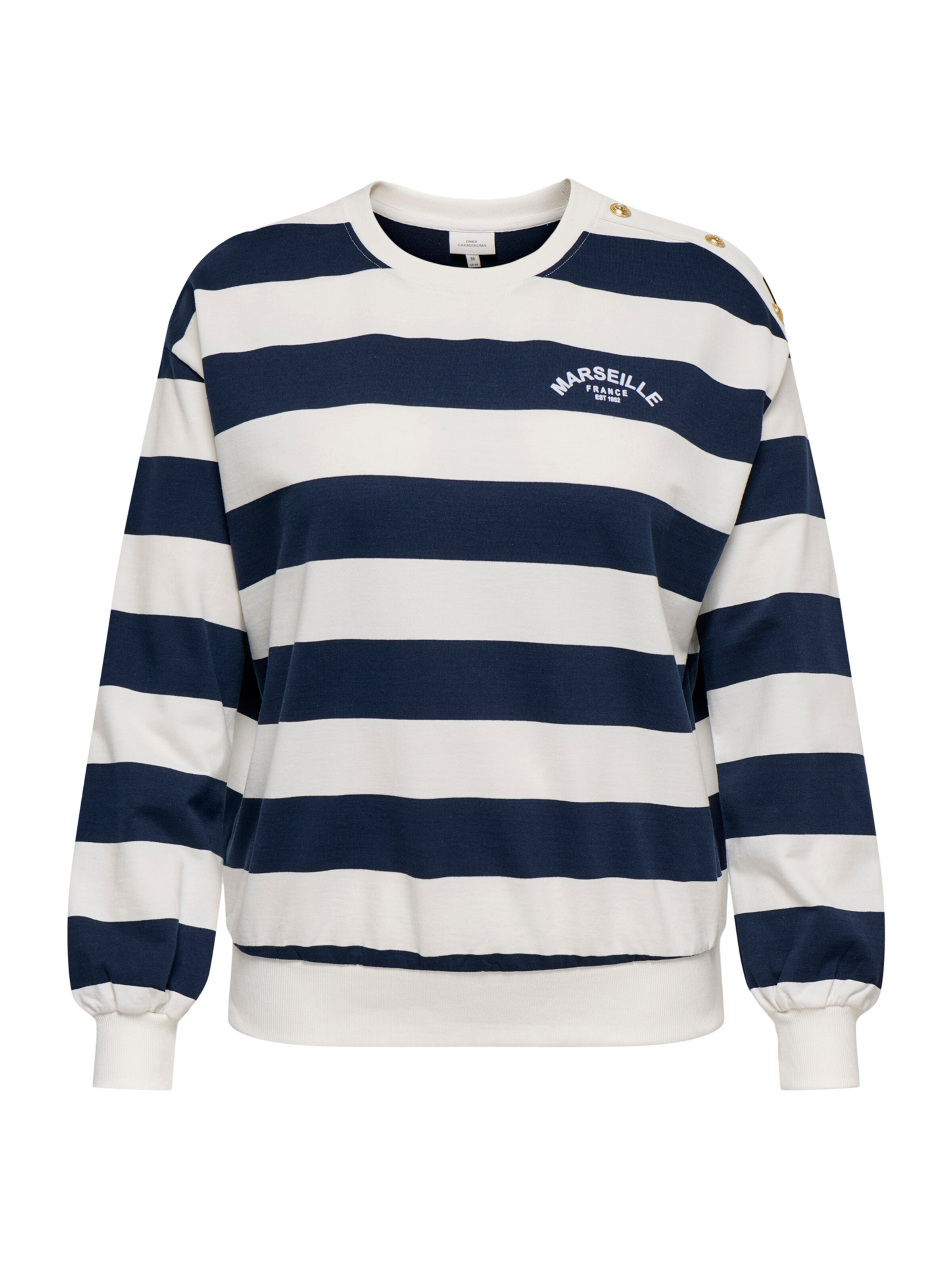 ONLY Carmakoma Sweatshirt 'CARISLA' i hvid: forside