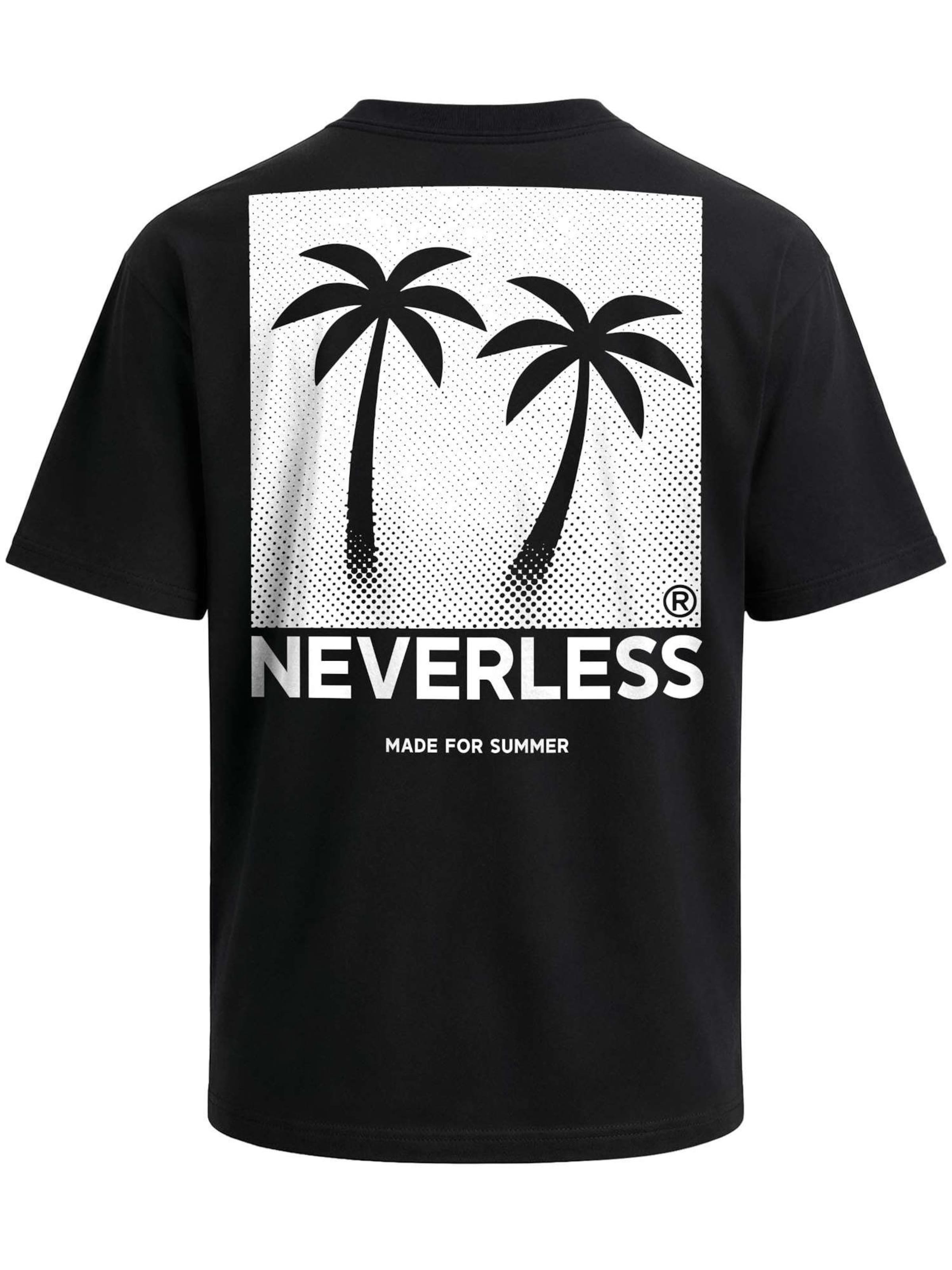 Neverless Shirt 'Palmen' in Black