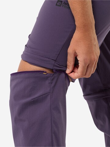 Regular Pantalon outdoor 'GLASTAL' JACK WOLFSKIN en violet