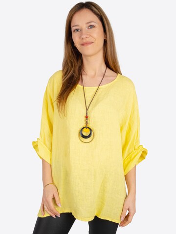 Seasons of April Blouse 'Lina' in Geel: voorkant