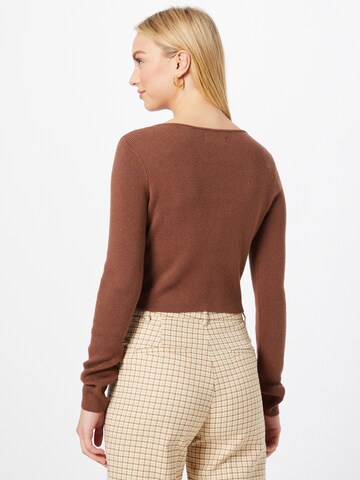 HOLLISTER Knit Cardigan in Brown