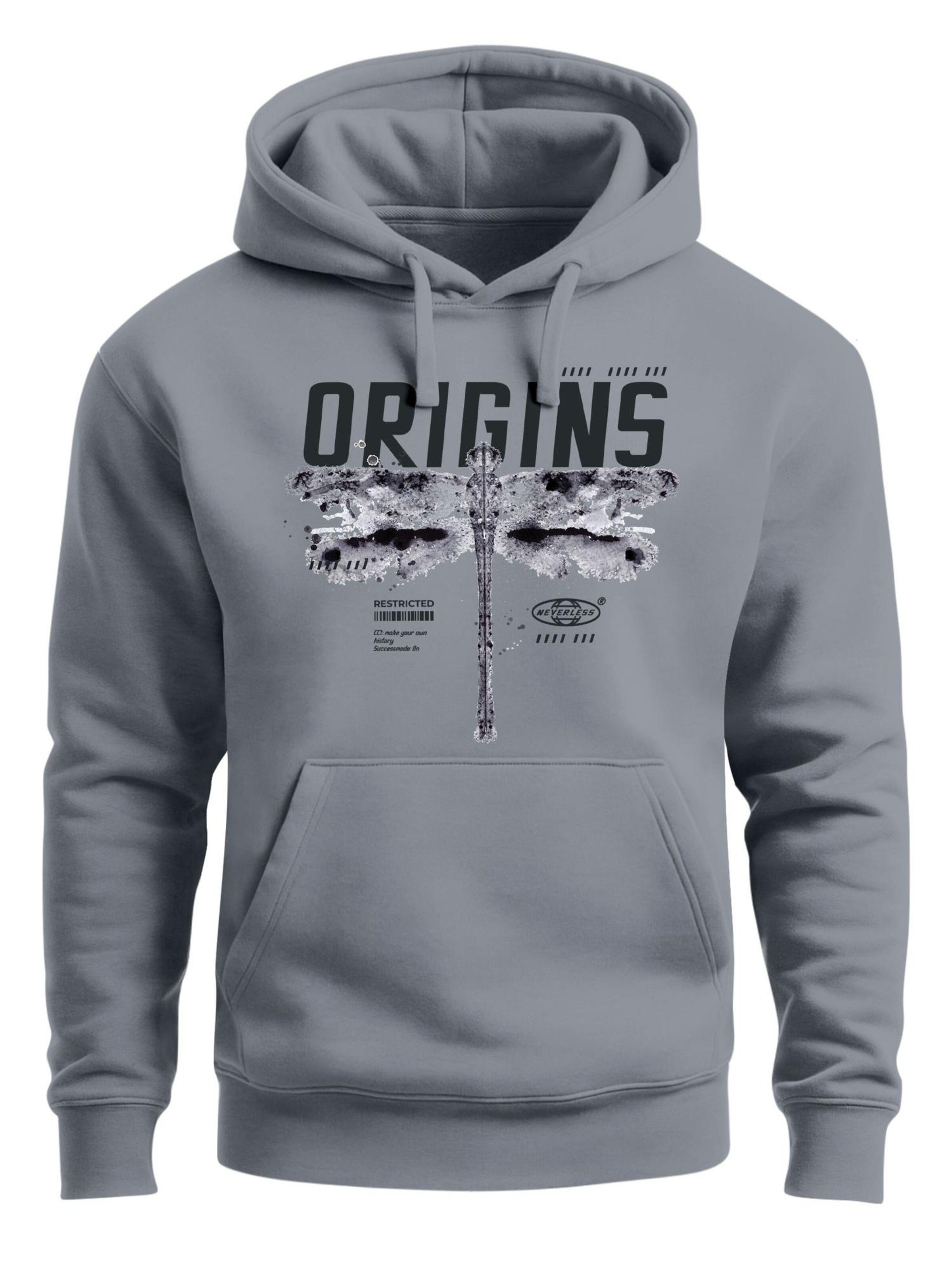 Neverless Sweatshirt 'Future Libelle' in Grey: front